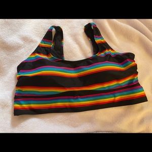 Torrid swimsuit top rainbow/pride